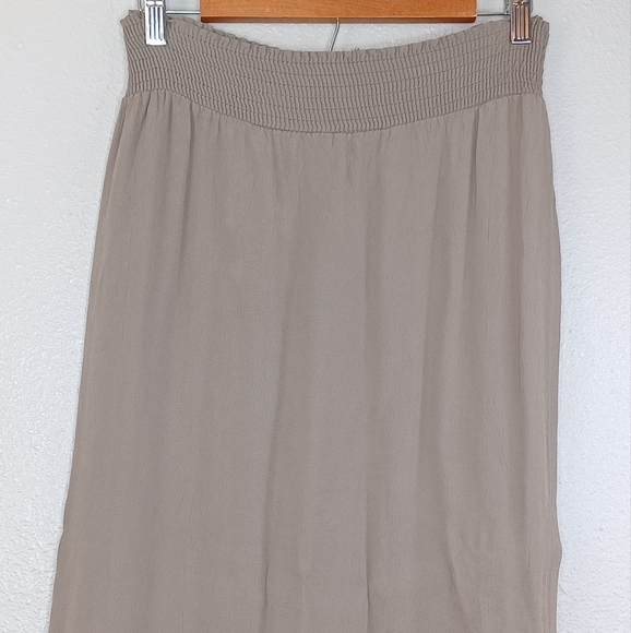 Eileen Fisher Lagenlook Neutral Wrap Midi Skirt - Picture 4 of 15